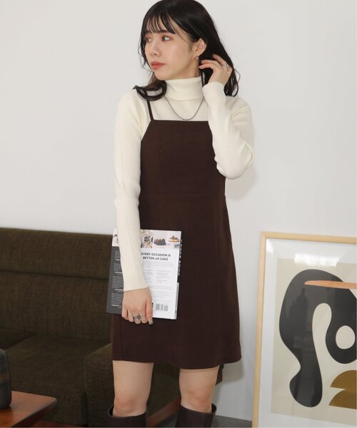 RAY CASSIN（レイカズン）の「ミニキャミワンピース（ワンピース・レディース・ブラック/ブラウン/キナリ・FREE）」の3枚目の写真