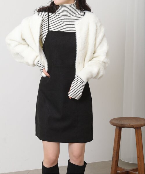 RAY CASSIN（レイカズン）の「ミニキャミワンピース（ワンピース・レディース・ブラック/ブラウン/キナリ・FREE）」の18枚目の写真