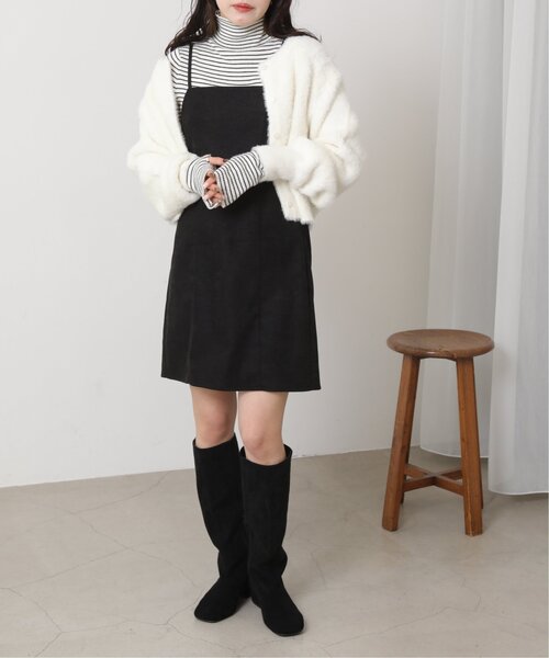 RAY CASSIN（レイカズン）の「ミニキャミワンピース（ワンピース・レディース・ブラック/ブラウン/キナリ・FREE）」の11枚目の写真