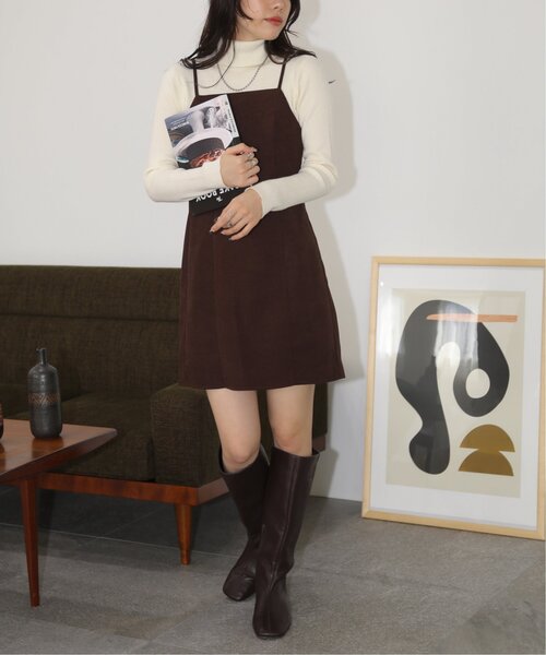 RAY CASSIN（レイカズン）の「ミニキャミワンピース（ワンピース・レディース・ブラック/ブラウン/キナリ・FREE）」の7枚目の写真