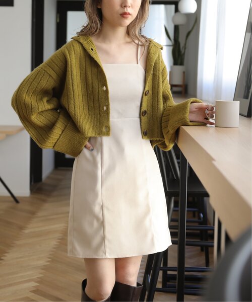 RAY CASSIN（レイカズン）の「ミニキャミワンピース（ワンピース・レディース・ブラック/ブラウン/キナリ・FREE）」の16枚目の写真