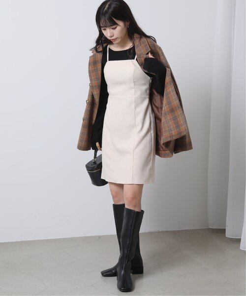 RAY CASSIN（レイカズン）の「ミニキャミワンピース（ワンピース・レディース・ブラック/ブラウン/キナリ・FREE）」の13枚目の写真