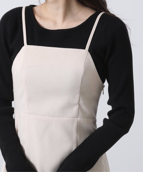 RAY CASSIN（レイカズン）の「ミニキャミワンピース（ワンピース・レディース・ブラック/ブラウン/キナリ・FREE）」の6枚目の写真