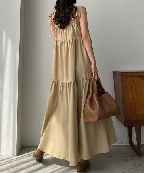 セール】リボンティアードキャミワンピース（ワンピース）｜Louere