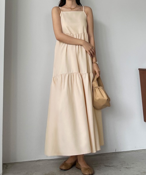 リボンティアードキャミワンピース（ワンピース）｜Louere