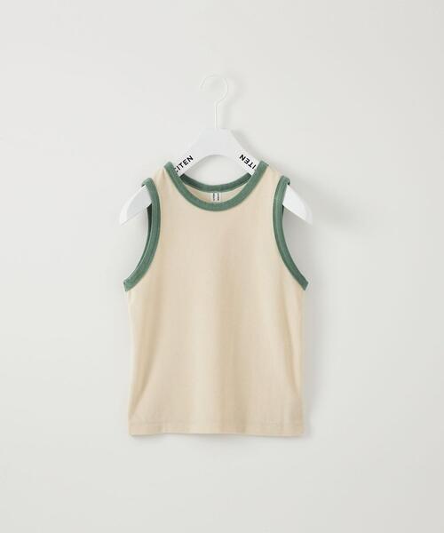 CITEN（シテン）の「＜CITEN＞トリム パイル タンクトップ（タンクトップ・レディース・ナチュラル/ブラック/イエロー・FREE）」の3枚目の写真