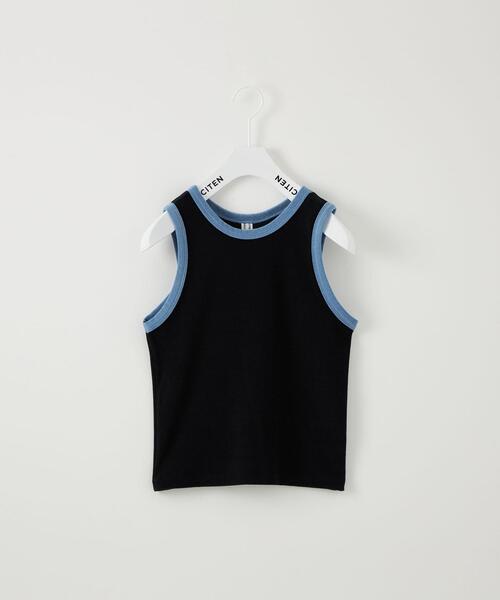 CITEN（シテン）の「＜CITEN＞トリム パイル タンクトップ（タンクトップ・レディース・ナチュラル/ブラック/イエロー・FREE）」の2枚目の写真
