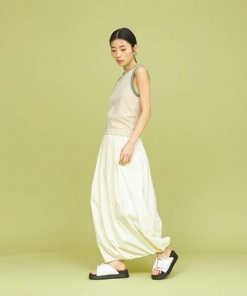 CITEN（シテン）の「＜CITEN＞トリム パイル タンクトップ（タンクトップ・レディース・ナチュラル/ブラック/イエロー・FREE）」の6枚目の写真