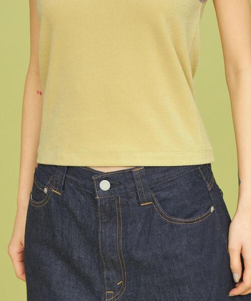 CITEN（シテン）の「＜CITEN＞トリム パイル タンクトップ（タンクトップ・レディース・ナチュラル/ブラック/イエロー・FREE）」の15枚目の写真