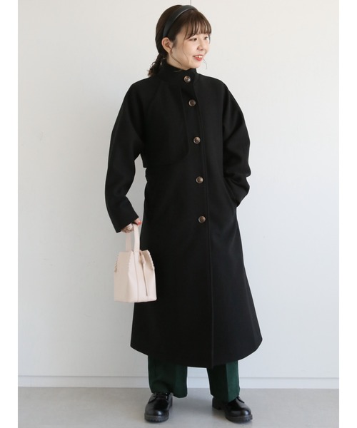 ehka sopo(エヘカソポ)の「スタンドネックロングコート(その他アウター・レディース・ブラウン/ベージュ/ブラック・フリ-)」の16枚目の写真