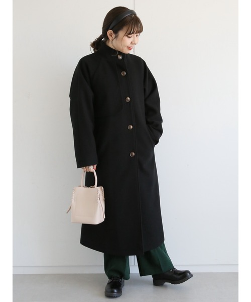 ehka sopo(エヘカソポ)の「スタンドネックロングコート(その他アウター・レディース・ブラウン/ベージュ/ブラック・フリ-)」の17枚目の写真