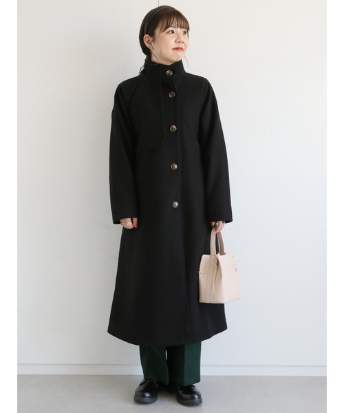 ehka sopo(エヘカソポ)の「スタンドネックロングコート(その他アウター・レディース・ブラウン/ベージュ/ブラック・フリ-)」の19枚目の写真