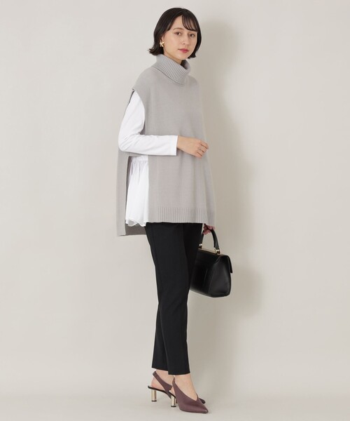 EPOCA THE SHOP(エポカザショップ)の「ペプラムヘムカットソー(Tシャツ/カットソー・レディース・ブラック/ホワイト・38)」の6枚目の写真