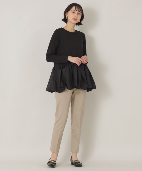 EPOCA THE SHOP(エポカザショップ)の「ペプラムヘムカットソー(Tシャツ/カットソー・レディース・ブラック/ホワイト・38)」の5枚目の写真