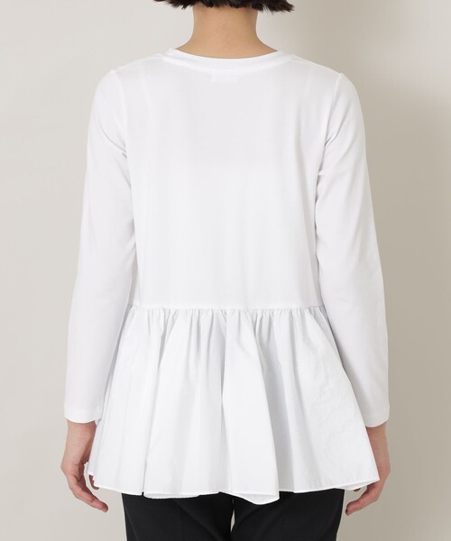 EPOCA THE SHOP(エポカザショップ)の「ペプラムヘムカットソー(Tシャツ/カットソー・レディース・ブラック/ホワイト・38)」の8枚目の写真