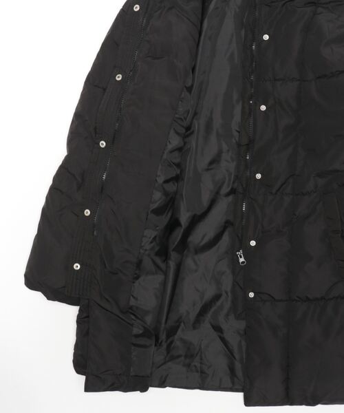 CAVEZA ROSSO スタンドカラー中綿ロングコート 黒 ダウンコート