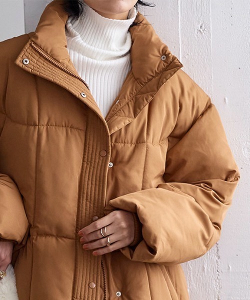 スタンドカラー中綿ロングコート（ダウンジャケット/コート）｜KOBE