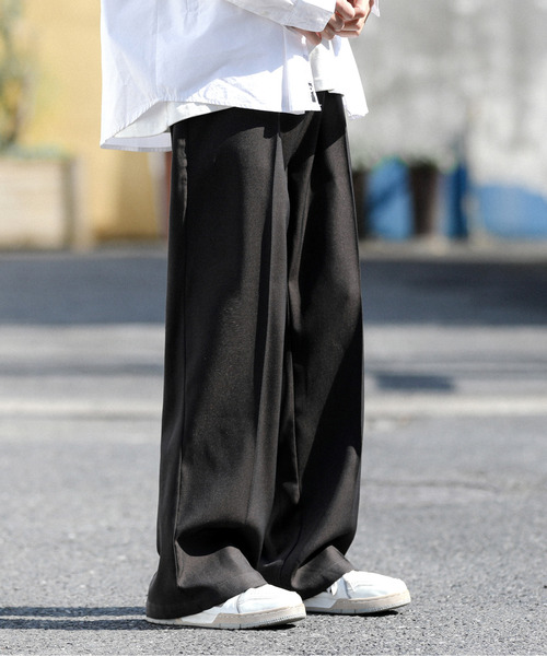 neos（ネオス）の「【neos -addictive design-】ルーズシルエット センタープレス セミフレア スラックス パンツ（スラックス・メンズ・ブラック/チャコールグレー/グリーン/ブラウン・MEDIUM/LARGE）」の19枚目の写真