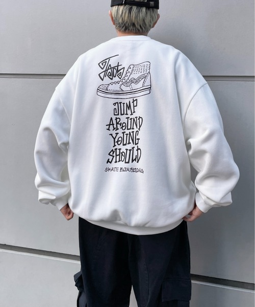 WHO'S WHO gallery(フーズフーギャラリー)の「COOPER FACTスニーカークルースウェット(スウェット・レディース・アッシュグレー/ブラック/ホワイト・FREE)」の2枚目の写真