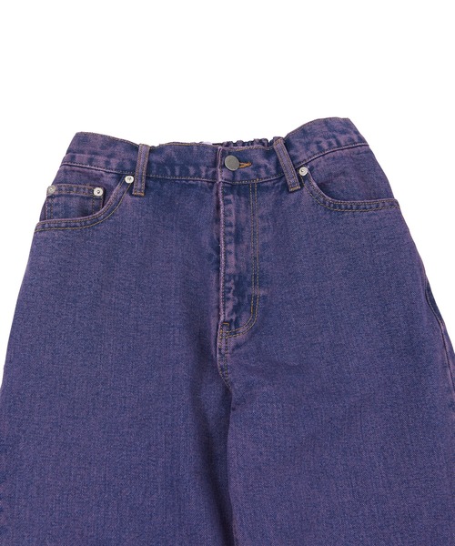 PUNYUS（プニュズ）の「オーバーダイカラーデニムパンツ（デニムパンツ・レディース・パープル・1/2/3/4）」の9枚目の写真