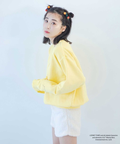 qumerry.（キュメリ）の「TWEETYスウェットプルオーバー（スウェット・レディース・イエロー/ピンク・FREE）」の15枚目の写真