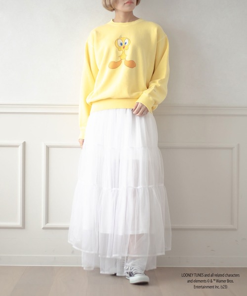 qumerry.（キュメリ）の「TWEETYスウェットプルオーバー（スウェット・レディース・イエロー/ピンク・FREE）」の16枚目の写真