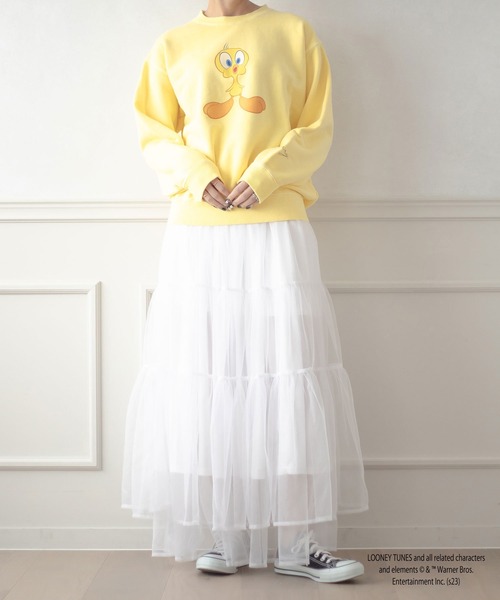 qumerry.（キュメリ）の「TWEETYスウェットプルオーバー（スウェット・レディース・イエロー/ピンク・FREE）」の18枚目の写真