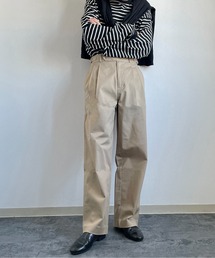 極美 MOVER GARMENTS サイドアジャスター 2タックパンツ チノパン 2tuck Gurkha Model 【BCMG79-40】 S-Beige SOLOTEX P100