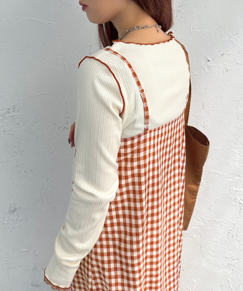 apres jour mignon(アプレジュールミニョン)の「メローリブトップス【ZOZOTOWN限定アイテム】(Tシャツ/カットソー・レディース・オレンジ/ブルー/グリーン/アイボリー・X-LARGE/フリー)」の13枚目の写真