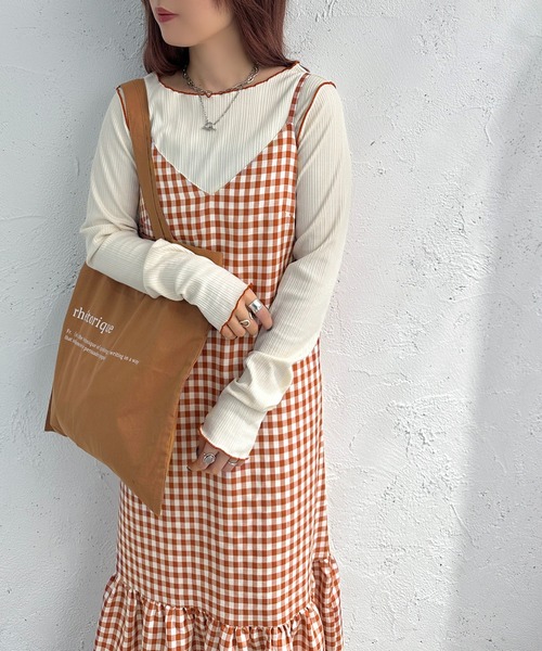 apres jour mignon(アプレジュールミニョン)の「メローリブトップス【ZOZOTOWN限定アイテム】(Tシャツ/カットソー・レディース・オレンジ/ブルー/グリーン/アイボリー・X-LARGE/フリー)」の17枚目の写真