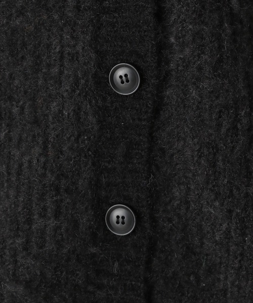 Heather（ヘザー）の「パイピングニットカーデジャケット　188387（ノーカラージャケット・レディース・ブラック/オフホワイト・FREE）」の10枚目の写真