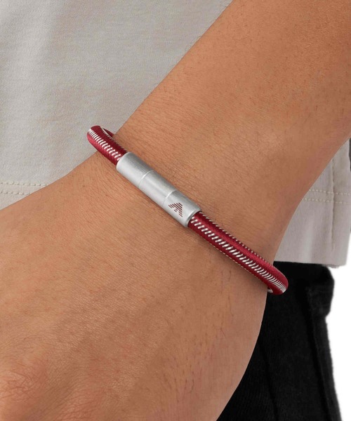 EMPORIO ARMANI（エンポリオアルマーニ）の「BRACELET EGS2992040（ブレスレット・メンズ・レッド・FREE）」の6枚目の写真