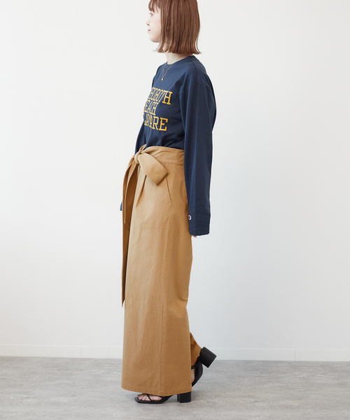 B.C STOCK(ベーセーストック)の「リボンパンツ(スラックス・レディース・ベージュ/ブラック・SMALL/MEDIUM)」の9枚目の写真