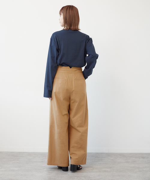 B.C STOCK(ベーセーストック)の「リボンパンツ(スラックス・レディース・ベージュ/ブラック・SMALL/MEDIUM)」の10枚目の写真