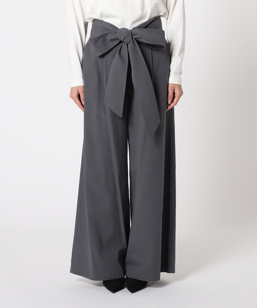 B.C STOCK(ベーセーストック)の「リボンパンツ(スラックス・レディース・ベージュ/ブラック・SMALL/MEDIUM)」の13枚目の写真