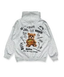 【Select】 オーバーサイズ ZIPパーカー 'THE Heart ache...REGER KID' ベアー バックプリント