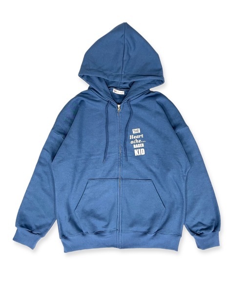 Import & Select(インポートアンドセレクト)の「【Select】 オーバーサイズ ZIPパーカー 'THE Heart ache...REGER KID' ベアー バックプリント(パーカー・メンズ・グレー/オフホワイト/ブルー/ブラック/ネイビー・FREE)」の9枚目の写真
