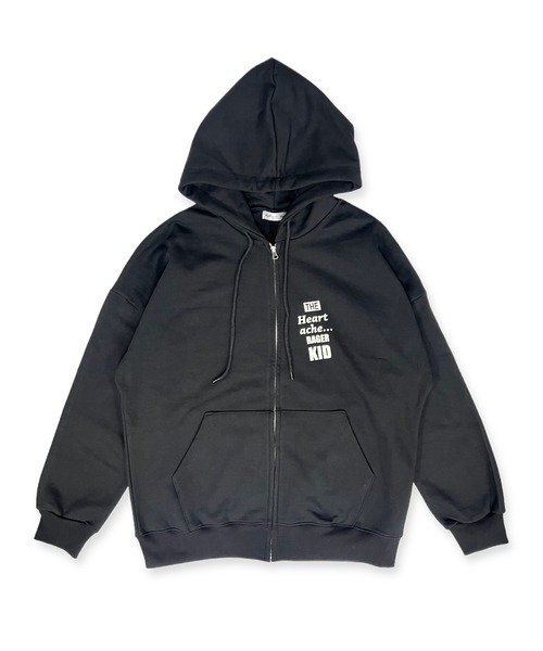 Import & Select(インポートアンドセレクト)の「【Select】 オーバーサイズ ZIPパーカー 'THE Heart ache...REGER KID' ベアー バックプリント(パーカー・メンズ・グレー/オフホワイト/ブルー/ブラック/ネイビー・FREE)」の10枚目の写真