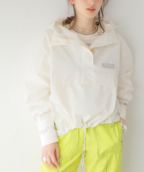 セール】【GANNI / ガニー】 Drop Shoulder Anorak：パーカー