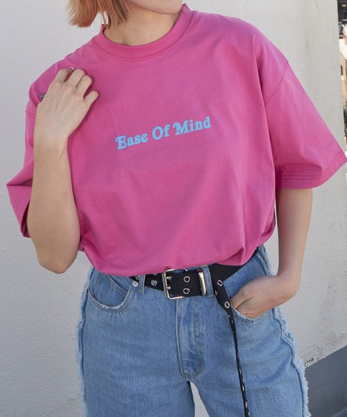 PBLIM(ページボーイリム)の「PAGEBOYLIM/カラフルフラワーT(Tシャツ/カットソー・レディース・ネイビー/オフホワイト/ピンク・MEDIUM/LARGE)」の5枚目の写真