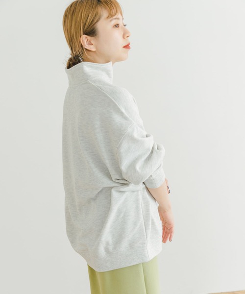 TeddyBear SPORTS BRAND（テディベアスポーツブランド）の「TEDDY BEAR ハーフZIP スウェットプルオーバー（スウェット・メンズ・ライトカーキ/オートミール/ブラック・MEDIUM/LARGE）」の9枚目の写真