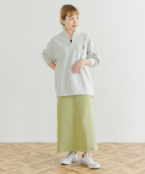 TeddyBear SPORTS BRAND（テディベアスポーツブランド）の「TEDDY BEAR ハーフZIP スウェットプルオーバー（スウェット・メンズ・ライトカーキ/オートミール/ブラック・MEDIUM/LARGE）」の11枚目の写真