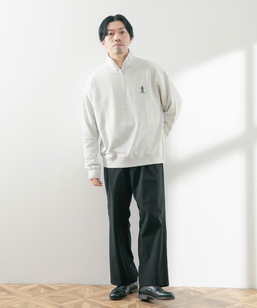 TeddyBear SPORTS BRAND（テディベアスポーツブランド）の「TEDDY BEAR ハーフZIP スウェットプルオーバー（スウェット・メンズ・ライトカーキ/オートミール/ブラック・MEDIUM/LARGE）」の17枚目の写真