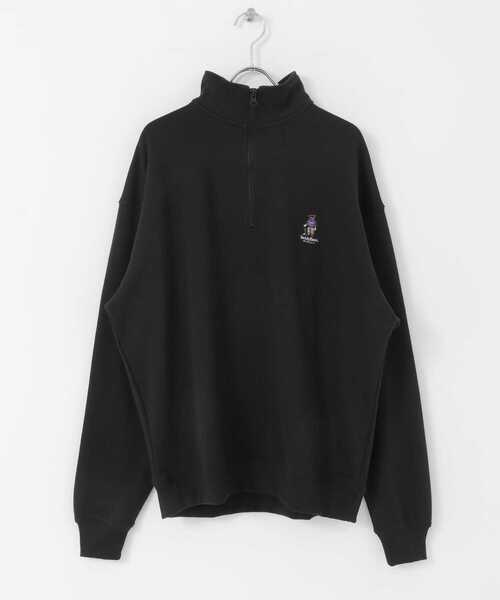 TeddyBear SPORTS BRAND（テディベアスポーツブランド）の「TEDDY BEAR ハーフZIP スウェットプルオーバー（スウェット・メンズ・ライトカーキ/オートミール/ブラック・MEDIUM/LARGE）」の18枚目の写真