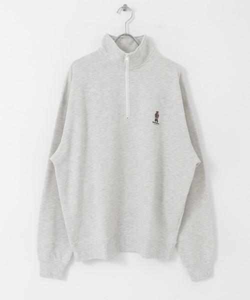 TeddyBear SPORTS BRAND（テディベアスポーツブランド）の「TEDDY BEAR ハーフZIP スウェットプルオーバー（スウェット・メンズ・ライトカーキ/オートミール/ブラック・MEDIUM/LARGE）」の19枚目の写真