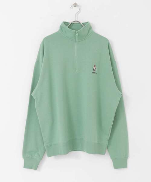 TeddyBear SPORTS BRAND（テディベアスポーツブランド）の「TEDDY BEAR ハーフZIP スウェットプルオーバー（スウェット・メンズ・ライトカーキ/オートミール/ブラック・MEDIUM/LARGE）」の20枚目の写真