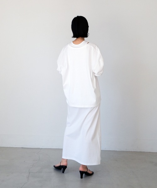 AKTE（アクテ）の「レイヤードカットソーワンピース（ワンピース・レディース・ホワイト/ブラック・FREE）」の13枚目の写真