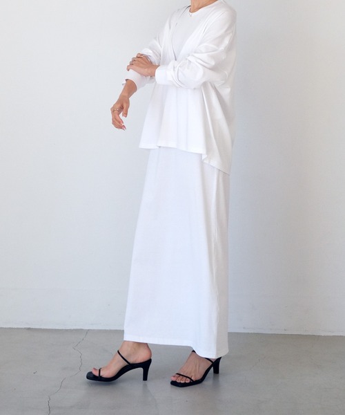 AKTE（アクテ）の「レイヤードカットソーワンピース（ワンピース・レディース・ホワイト/ブラック・FREE）」の14枚目の写真