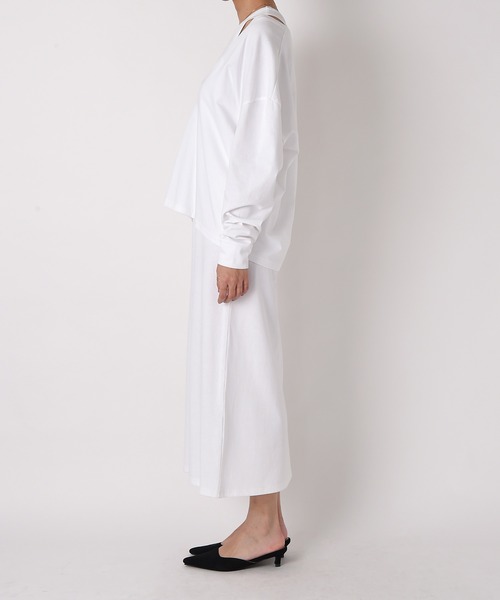 AKTE（アクテ）の「レイヤードカットソーワンピース（ワンピース・レディース・ホワイト/ブラック・FREE）」の20枚目の写真