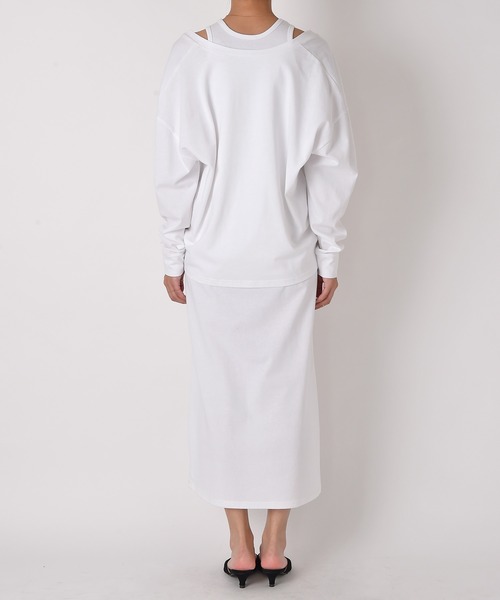 AKTE（アクテ）の「レイヤードカットソーワンピース（ワンピース・レディース・ホワイト/ブラック・FREE）」の21枚目の写真